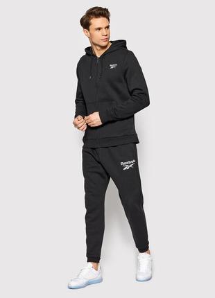 Спортивный костюм reebok l-xl ориг мужские рибок штаны кофта черная