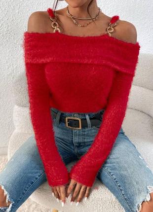 Пухнаста кофта на бретельках 2