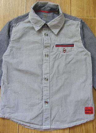 Святкова нарядна сорочка з довгим рукавом timberland тімберленд оригінал для хлопчика 2 роки 86