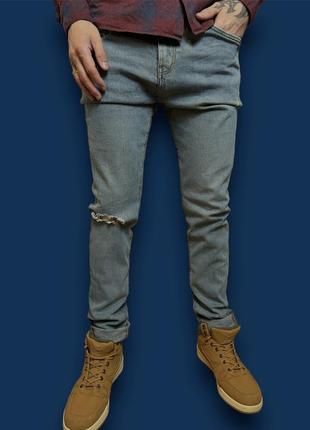 Джинсы мужские bershka denim skinny fit.