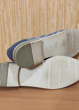 Новые женские туфли балетки лодочки на р.37-38 / 24,5см9 фото