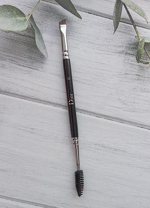 Двосторонній пензель dior backstage double-ended brow brush