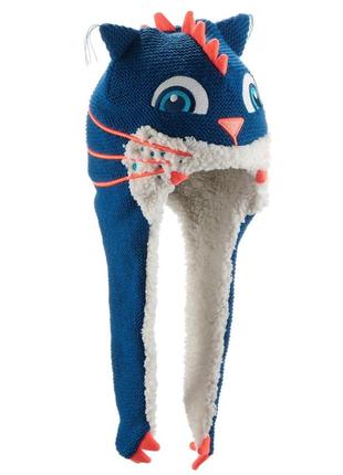 Дитяча лижна шапка monstercat - синя1 фото