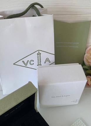 Упаковка преміум van cleef коробочка, всередині замша, футляр, чохол для сертифіката, пакет, стрічка