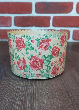 Форма для пасок 350-400гр. (d110*h85) серия цветы (50 шт/уп)