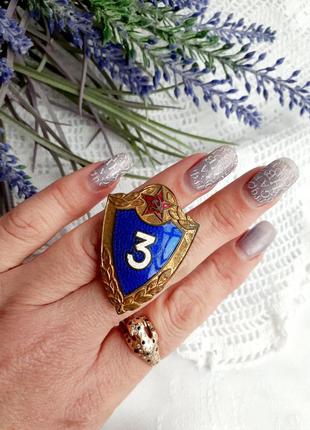 3 класс💫 армейская солдатская классность нагрудный знак ссср брошь латунь эмали...