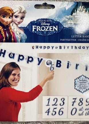 Банер праздничное ледяное сердце frozen