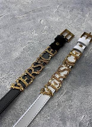 Кожаный ремень в стиле versace3 фото