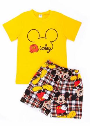 Легка піжама бавовняна шорти і футболка, лёгкая хлопковая пижама шорты и футболка1 фото