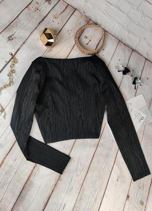 Укороченный черный кроп топ корсет кофта кофточка женская блуза стильный zara3 фото