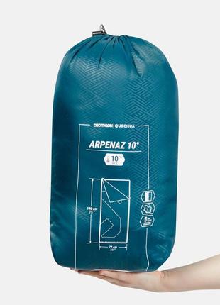 Спящий мешок arpenaz 10° для кемпинга синий