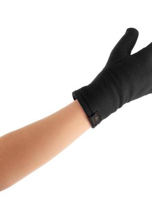 Перчатки детские sh100 для туризма черные флисовые - 4-6 г 98-124 см3 фото