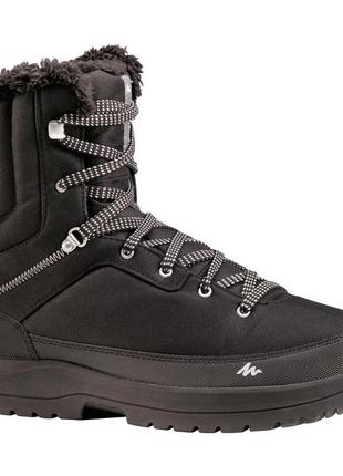 Чоловічі черевики sh100 warm для зимового туризму, високі - чорні - eu39 ua38