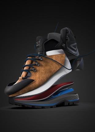 Ботинки мужские trek100 для трекинга кожаные водонепроницаемые коричневые - eu39 ru383 фото