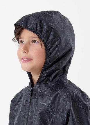 Куртка детская mh150 для туризма 7-15 лет черная – 7-8 г 123-130 см6 фото