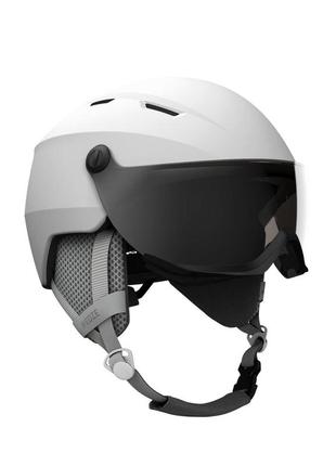 Шлем 350 для скоростных спусков на лыжах с визором для взрослых белый - s/53-56c см