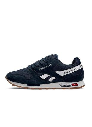 Reebok classic new d.blue white5 фото