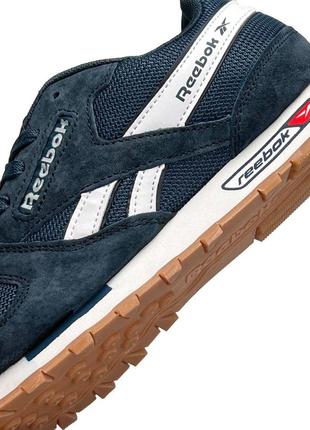 Reebok classic new d.blue white7 фото