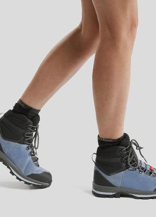 Женские ботинки trek 100 для трекинга, кожаные, широкие - синие - eu36 ru357 фото