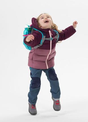 Куртка детская для туризма на возраст 2-6 лет фиолетовая – 3-4 г 96-102 см2 фото