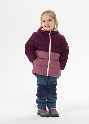 Куртка детская для туризма на возраст 2-6 лет фиолетовая – 3-4 г 96-102 см4 фото