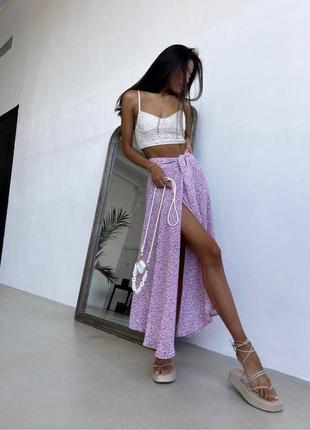 Легка довга спідниця на запах 🔥