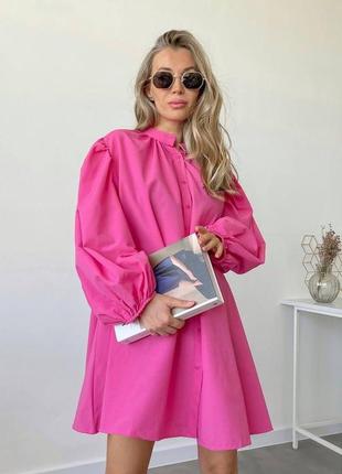 Платье рубашка🌼малина, электрик