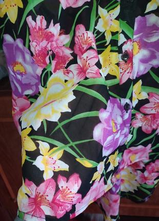 Яркая невероятно стильная блузка женская в цветах от atmosphere5 фото