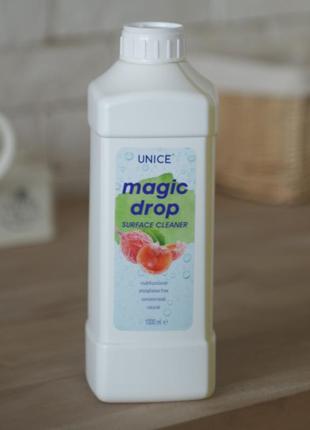 Багатофункціональний очищувач поверхонь unice home magic drop, 1000 мл (кухня, туалет, ванна, килими, меблі)