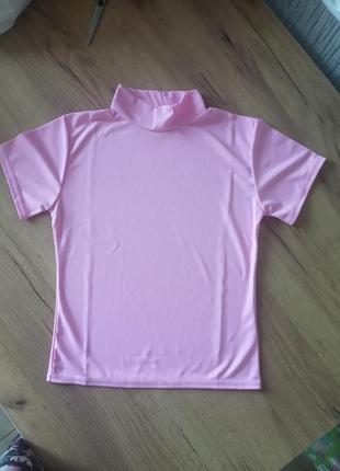 Распродажа женский девичий актуальный базовый летний гольфик американка, склад полиэстер,розовый цвет, небольшой размер, может быть на подростка2 фото