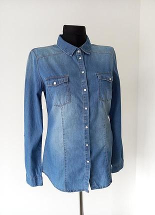Сорочка шикарна базова джинс.