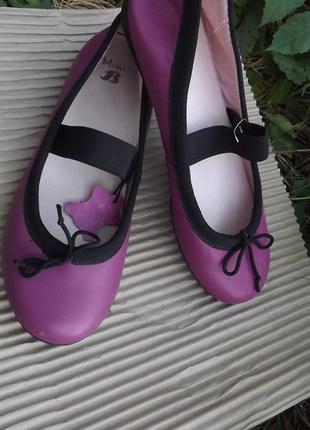 Балетки фіолетові шкіряна устілка mini b 38 розмір