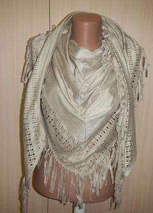 Розкішний шарф, хустка бактус з бахромою esmara р. 200см х 75см