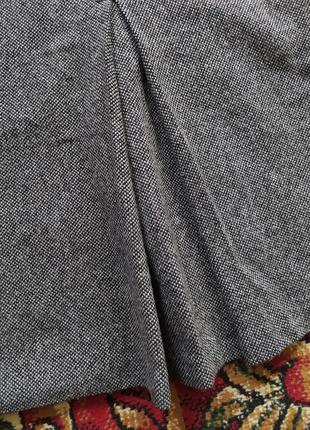 Стильная шерстяная юбка женская серая с пояском2 фото