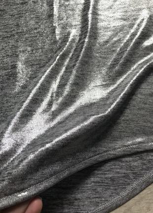 Срібне блискуче плаття туніка борцовка h&amp;m7 фото