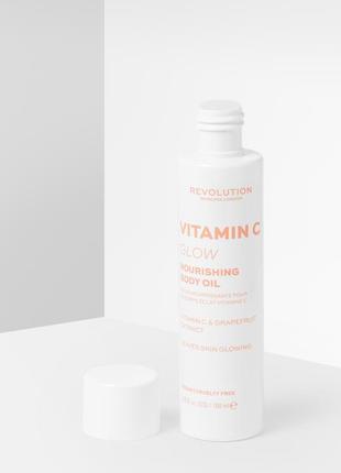 Питательное масло для тела revolution skincare nourishing body oil glow with vitamin c1 фото