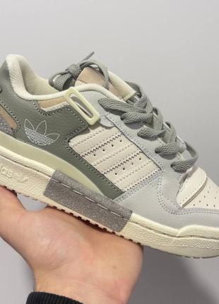 Adidas forum grey white кроссовки