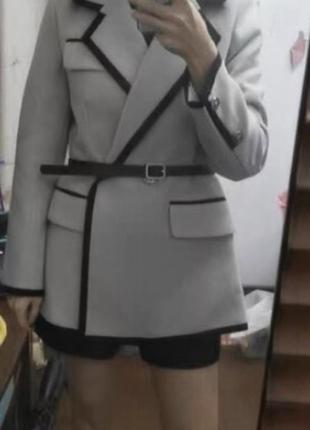 Классический женский удлиненный пиджак3 фото