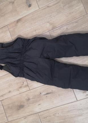 Лыжные брюки 98-104 зимний ❄ полукомбинезон на лямках на мальчика 3-4 года на снег непромокаемые6 фото