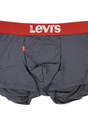 Мужские трусы levis премиум качества, цвет серый однотонный, размер xl (на самом деле l-m)