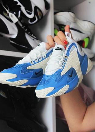 Кроссовки nike zoom 2k white blue