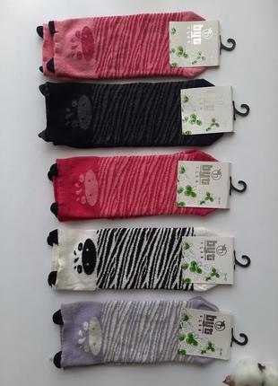 Шкарпетки жіночі укорочені з принтом і вушками туреччина люкс якість різні кольори3 фото
