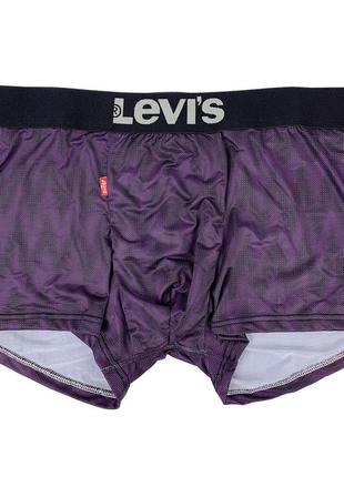 Чоловічі труси levis, приємний гладкий матеріал, колір фіолетовий у цятку