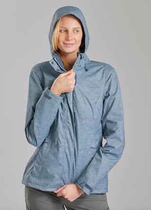 Куртка mh100 жіноча для гірського туризму - сіра/синя - s2 фото
