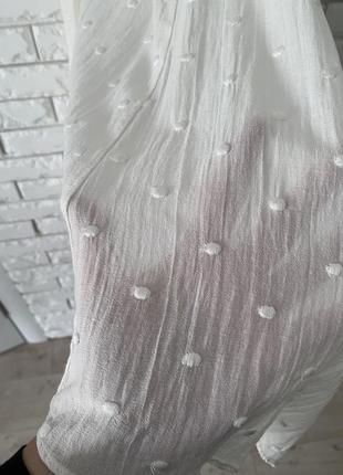 Красивое платье молочное вискоза. коттон с кружевом 14 хл7 фото