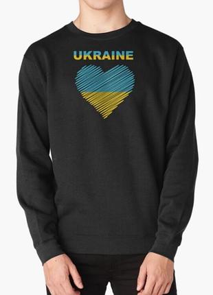 Світшот толстовка унісекс з патріотичним принтом русский военный корабль иди нахуй 3