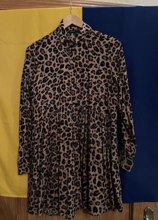 Платье в леопардовый принт1 фото