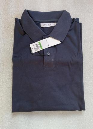 Нова футболка поло calvin klein (ck navy polo) з американками м,l5 фото