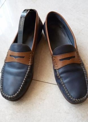 Зручні шкіряні туфлі - лофери  преміального бренду sioux,розмір 41 1/2 -42 (7 1/2),устілка 27см