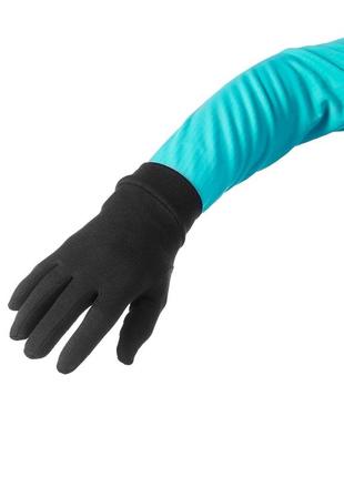 Шелковые внутренние перчатки trek 500 для горного трекинга – черные - s3 фото